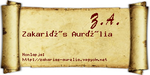 Zakariás Aurélia névjegykártya